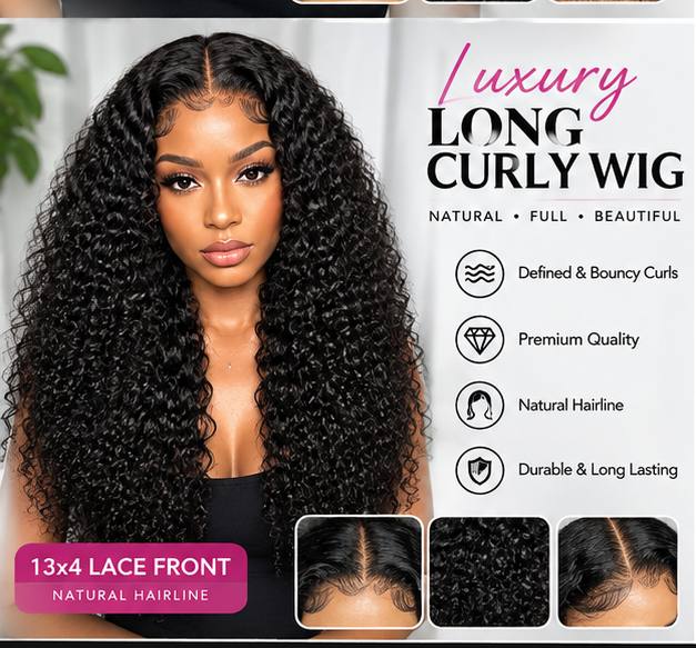 Luxury Long Curly Lace Front Wig