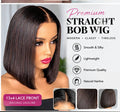 Luxury Sleek Straight Bob Lace Front Wig